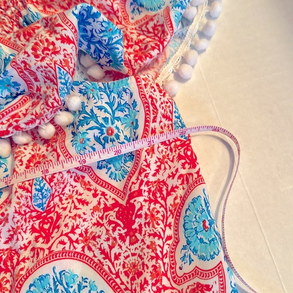 Crown & Ivy Orange & Turquoise Tropical off the shoulder Top NWT size XL - Picture 8 of 11